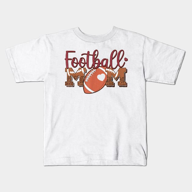 Football Mom Kids T-Shirt by onazila pixel